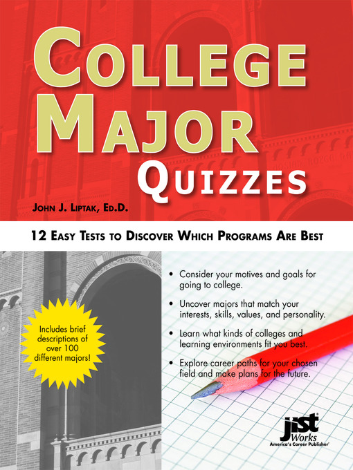 Title details for College Major Quizzes by JIST Publishing - Available